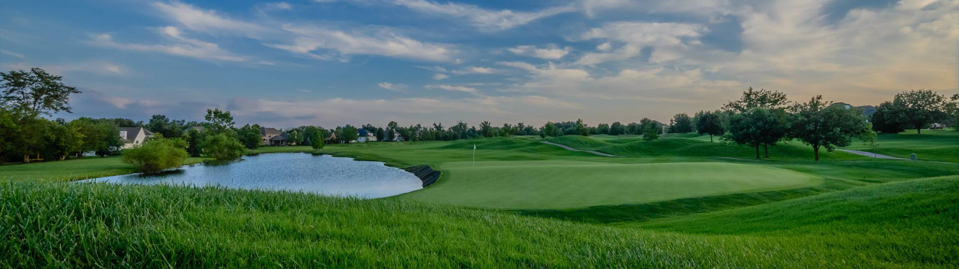 rolling hills of a golf course