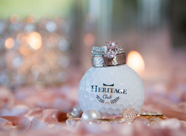 golf ball adorned with jewelry